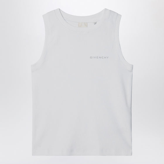 Givenchy White ribbed tank top with logo
