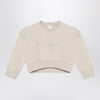 Givenchy Cream-colored cropped sweatshirt with logo