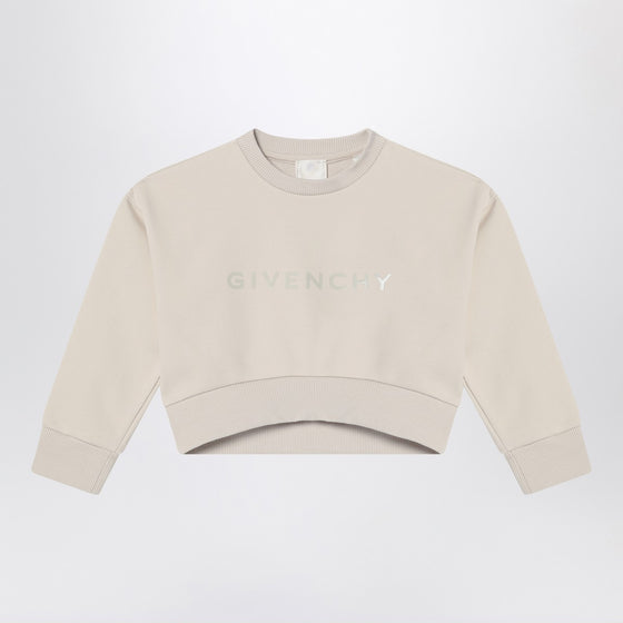 Givenchy Cream-colored cropped sweatshirt with logo