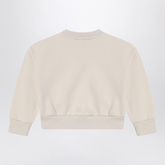 Givenchy Cream-colored cropped sweatshirt with logo
