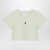 Givenchy Light green ribbed cropped T-shirt