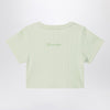 Givenchy Light green ribbed cropped T-shirt