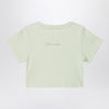 Givenchy Light green ribbed cropped T-shirt