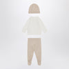 Givenchy Three-piece white/beige cotton and cashmere set