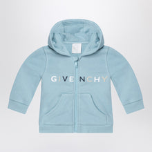  Givenchy Light blue zip hoodie with logo