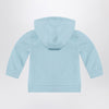 Givenchy Light blue zip hoodie with logo