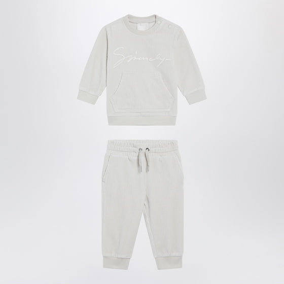 Givenchy White velvet two-piece outfit