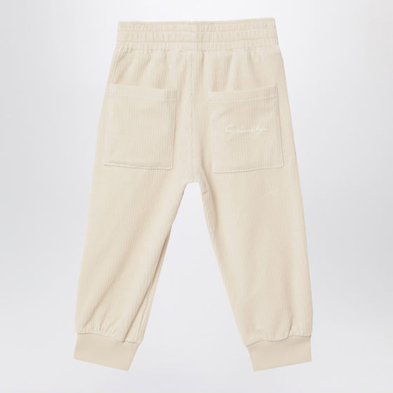 Givenchy White velvet sweatpants