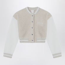  Givenchy Cream/beige bomber jacket with logo