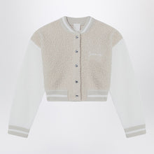  Givenchy Cream/beige bomber jacket with logo