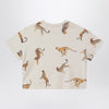 Givenchy Cream crop T-shirt with leopards