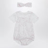 Givenchy White/pink cotton romper with headband
