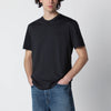 ZEGNA Navy blue T-shirt with embroidered logo