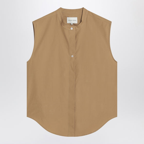LouLou De Saison Sleeveless shirt in sand colour