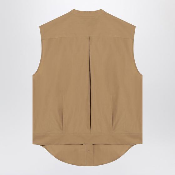 LouLou De Saison Sleeveless shirt in sand colour