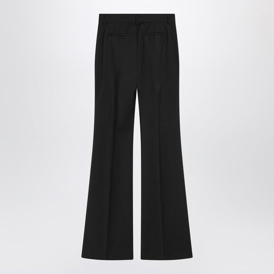 Sportmax Brown flared trousers in stretch wool