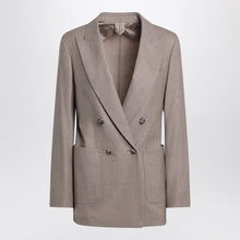  Max Mara Double-breasted cashmere jacket in dove color