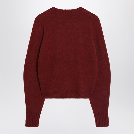 Max Mara Raspberry sweater in stretch cashmere knit