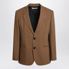 Ami Paris Hazelnut single-breasted wool jacket
