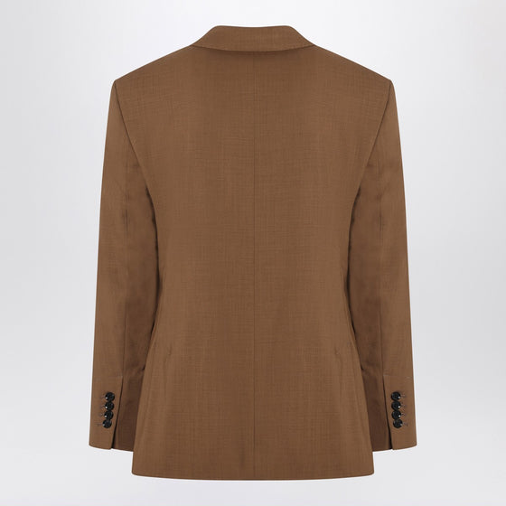 Ami Paris Hazelnut single-breasted wool jacket