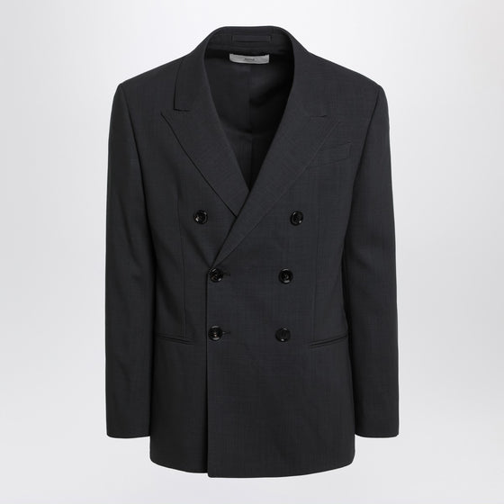 Ami Paris Anthracite grey double-breasted wool jacket