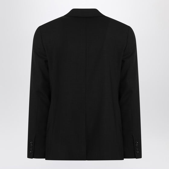 Ami Paris Single-Breasted Jacket Black Wool