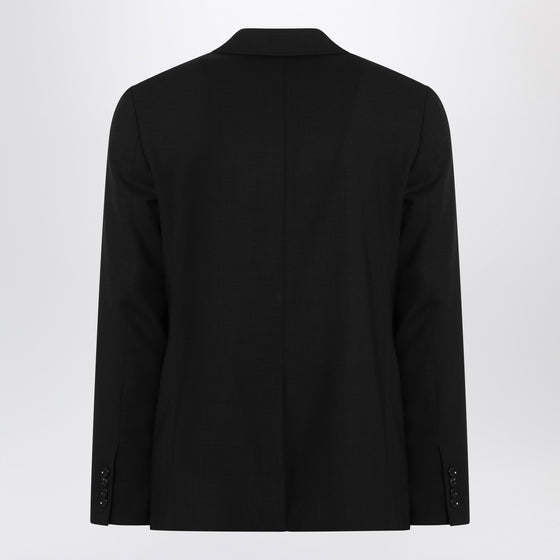 Ami Paris Single-Breasted Jacket Black Wool
