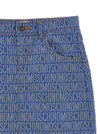 Moschino Kid Teen Logo Denim Skirt