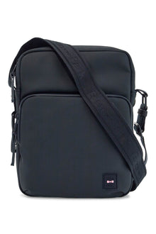  EDEN PARK elegant blue faux leather crossbody bag for men with zip and adjustable strap