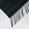 Destin British green check wool and cashmere shawl