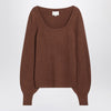 Loulou Studio Brown ribbed cashmere jumper
