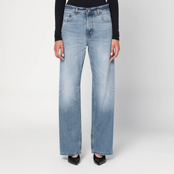 HAIKURE Wide blue washed effect jeans
