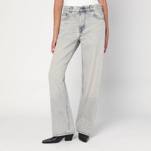  HAIKURE Wide pearl grey washed effect jeans