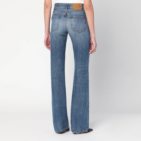 HAIKURE Blue washed-effect Star jeans