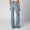 HAIKURE Flora high-waisted flared jeans in light blue denim
