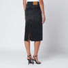 HAIKURE Black washed-effect Kim denim skirt