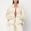 HAIKURE Wide ecru corduroy jacket