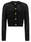 Balmain Semi-transparent Stripes Cardigan