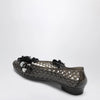 Heavenly Jelly Black Lily ballet flats in PVC with beaded flowers