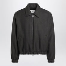  Ami Paris Grey wool Ami De Coeur bomber