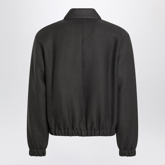 Ami Paris Grey wool Ami De Coeur bomber