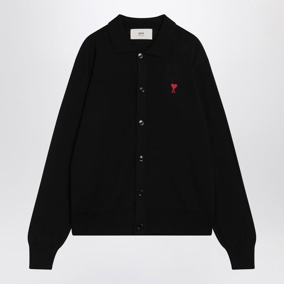 Ami Paris Ami De Coeur black cardigan