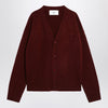 Ami Paris Cardigan Ami de Coeur cherry color in wool and cashmere