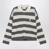 Ami Paris Ami de Coeur striped cotton knit cardigan