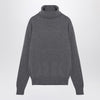 Ami Paris Light grey cashmere turtleneck jumper