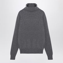  Ami Paris Light grey cashmere turtleneck jumper