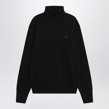  Ami Paris Black turtleneck sweater Ami De Coeur