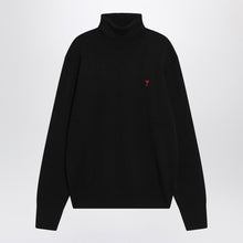  Ami Paris Black turtleneck sweater Ami De Coeur