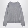 Ami Paris Gray Ami De Coeur sweater in wool and silk