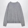 Ami Paris Gray Ami De Coeur sweater in wool and silk